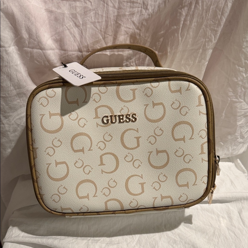 Guess Tan Monogram Travel Bag - Picture 2 of 10